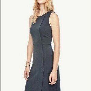 NWT Ann Taylor Sleeveless Slate Gray Midi Dress